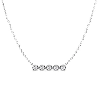 Brilliant Diamond 1/4 Cttw Round Lab Grown Diamond Pendant In Sterling Silver In White