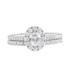 Brilliant Diamond 14k White Gold 1 Cttw Lab Grown Diamond Oval Bridal Set (g-h In White