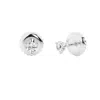 Brilliant Diamond 14k White Gold Igi Certified 0.50 Carat Round Cut Lab Grown Diamond Stud Earrings In White