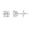 Brilliant Diamond 14k White Gold Igi Certified 4 Carat Round Cut Lab Grown Diamond Stud Earrings For In White
