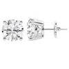Brilliant Diamond 14k White Gold Igi Certified 6 Carat Round Cut Lab Grown Diamond Stud Earrings For In White