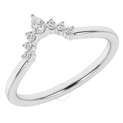 Brilliant Diamond 14k White Gold Ring 0.50 Carat Wedding Anniversary Band For Women Lab Grown Diamon