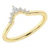 Brilliant Diamond 14k Yellow Gold Ring 0.50 Carat Wedding Anniversary Band For Women Lab Grown Diamo