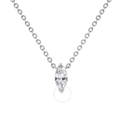 Brilliant Diamond 14kt White Gold 0.25 Carat Lab Grown Diamond Pendant Necklace For Women