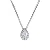 Brilliant Diamond 14kt White Gold 0.42 Carat Lab Grown Diamond Pendant Necklace For Women In White