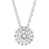 Brilliant Diamond 14kt White Gold 0.45 Carat Lab Grown Diamond Necklace For Women
