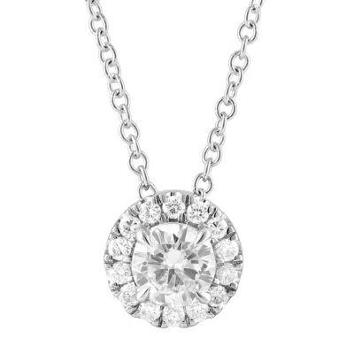 Brilliant Diamond 14kt White Gold 0.45 Carat Lab Grown Diamond Necklace For Women