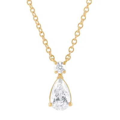 Brilliant Diamond 14kt White Gold 0.50 Carat Lab Grown Diamond Pendant Necklace For Women