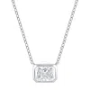 Brilliant Diamond 14kt White Gold 0.60 Carat Lab Grown Diamond Pendant Necklace For Women