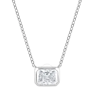 Brilliant Diamond 14kt White Gold 0.60 Carat Lab Grown Diamond Pendant Necklace For Women
