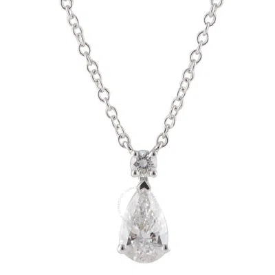 Brilliant Diamond 14kt White Gold 0.60 Carat Lab Grown Diamond Pendant Necklace For Women