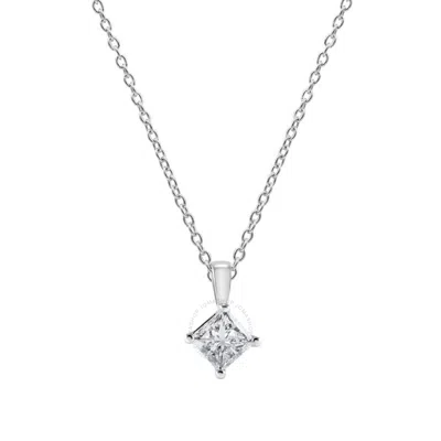 Brilliant Diamond 14kt White Gold 0.62 Carat Lab Grown Diamond Pendant Necklace For Women