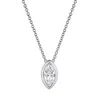 Brilliant Diamond 14kt White Gold 0.63 Carat Lab Grown Diamond Pendant Necklace For Women
