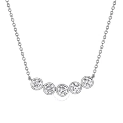Brilliant Diamond 14kt White Gold 1.00 Carat Lab Grown Diamond Necklace For Women