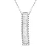 Brilliant Diamond 14kt White Gold 1.00 Carat Lab Grown Diamond Pendant Necklace For Women In White