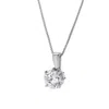 Brilliant Diamond 14kt White Gold 1.00 Carat Lab Grown Diamond Pendant Necklace For Women In White