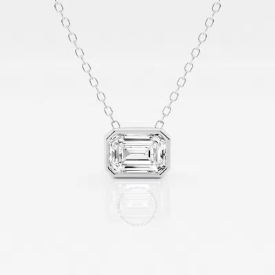Brilliant Diamond 14kt White Gold 1.00 Carat Lab Grown Diamond Pendant Necklace For Women