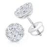 Brilliant Diamond 14kt White Gold 1.00 Carat Lab Grown Diamond Stud Earrings For Women In White