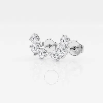Brilliant Diamond 14kt White Gold 1.00 Carat Lab Grown Diamond Stud Earrings For Women