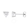 Brilliant Diamond 14kt White Gold 1.00 Carat Lab Grown Diamond Stud Earrings For Women