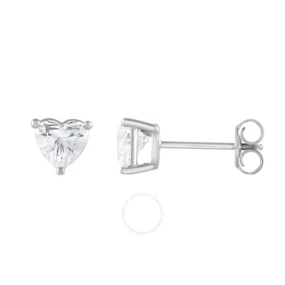 Brilliant Diamond 14kt White Gold 1.00 Carat Lab Grown Diamond Stud Earrings For Women
