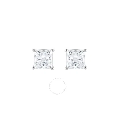 Brilliant Diamond 14kt White Gold 1.00 Carat Lab Grown Diamond Stud Earrings For Women