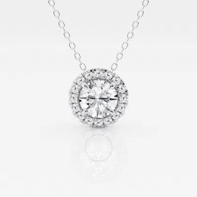 Brilliant Diamond 14kt White Gold 1.20 Carat Lab Grown Diamond Pendant Necklace For Women