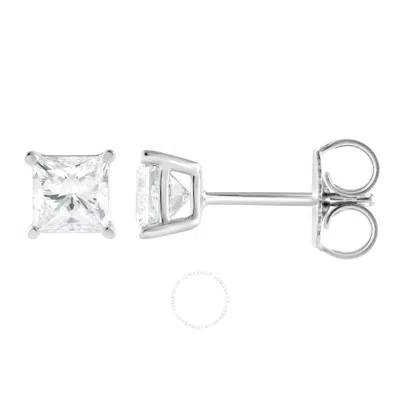 Brilliant Diamond 14kt White Gold 1.42 Carat Lab Grown Diamond Stud Earrings For Women