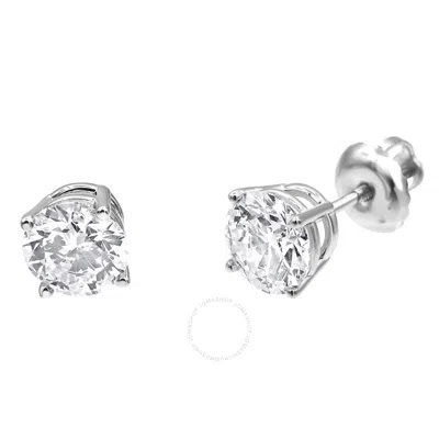 Brilliant Diamond 14kt White Gold 1.45 Carat Lab Grown Diamond Stud Earrings For Women