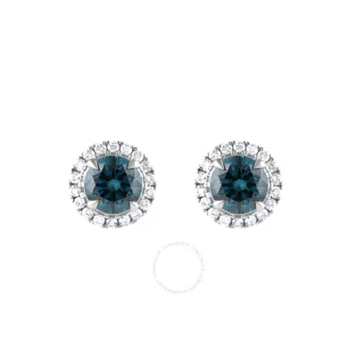 Brilliant Diamond 14kt White Gold 1.45 Carat Lab Grown Diamond Stud Earrings For Women