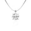 Brilliant Diamond 14kt White Gold 1.50 Carat Lab Grown Diamond Pendant Necklace For Women In White