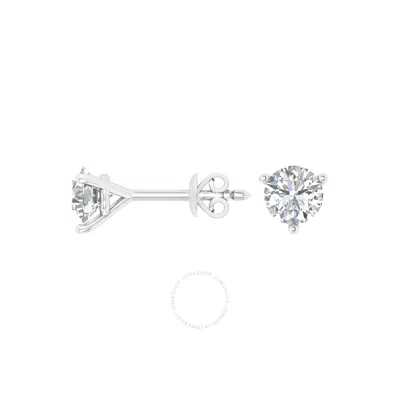 Brilliant Diamond 14kt White Gold 1.50 Carat Lab Grown Diamond Stud Earrings For Women