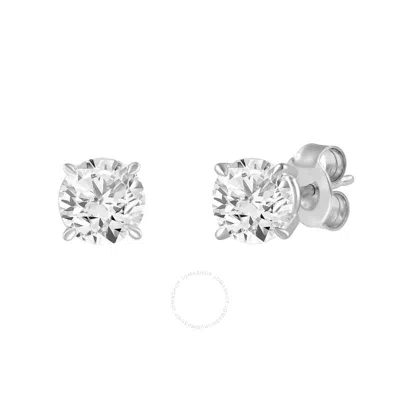 Brilliant Diamond 14kt White Gold 1.50 Carat Lab Grown Diamond Stud Earrings For Women