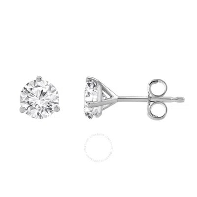 Brilliant Diamond 14kt White Gold 1.50 Carat Lab Grown Diamond Stud Earrings For Women