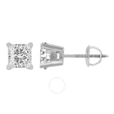 Brilliant Diamond 14kt White Gold 1.50 Carat Lab Grown Diamond Stud Earrings For Women