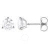 Brilliant Diamond 14kt White Gold 1.60 Carat Lab Grown Diamond Stud Earrings For Women In White
