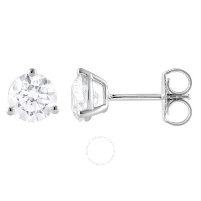 Brilliant Diamond 14kt White Gold 1.60 Carat Lab Grown Diamond Stud Earrings For Women