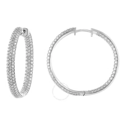 Brilliant Diamond 14kt White Gold 1.80 Carat Lab Grown Diamond Stud Earrings For Women
