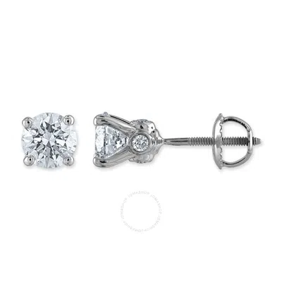 Brilliant Diamond 14kt White Gold 2.00 Carat Lab Grown Diamond Stud Earrings For Women