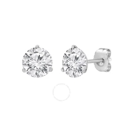 Brilliant Diamond 14kt White Gold 2.00 Carat Lab Grown Diamond Stud Earrings For Women