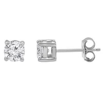 Brilliant Diamond 14kt White Gold 2.00 Carat Lab Grown Diamond Stud Earrings For Women