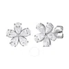 Brilliant Diamond 14kt White Gold 2.45 Carat Lab Grown Diamond Stud Earrings For Women In White