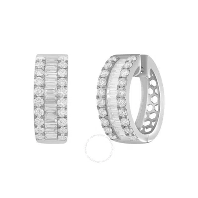 Brilliant Diamond 14kt White Gold 2.45 Carat Lab Grown Diamond Stud Earrings For Women