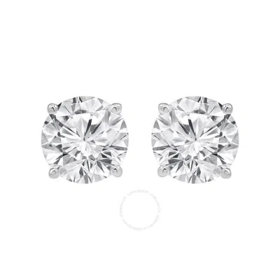 Brilliant Diamond 14kt White Gold 2.50 Carat Lab Grown Diamond Stud Earrings For Women