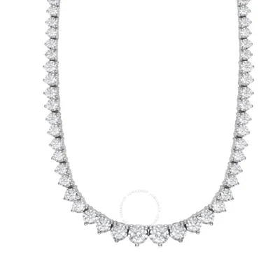 Brilliant Diamond 14kt White Gold 3.00 Carat Lab Grown Diamond Necklace For Women