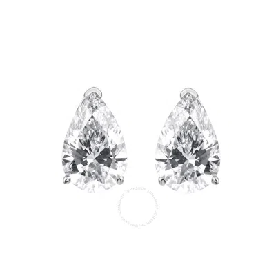 Brilliant Diamond 14kt White Gold 3.00 Carat Lab Grown Diamond Stud Earrings For Women