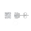 Brilliant Diamond 14kt White Gold 3.00 Carat Round Cut Lab Grown Diamond Stud Earrings For Women In White