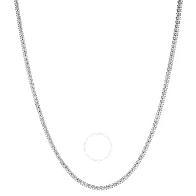 Brilliant Diamond 14kt White Gold 4.00 Carat Lab Grown Diamond Necklace For Women