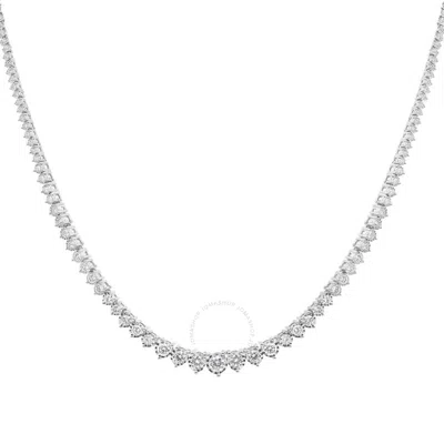 Brilliant Diamond 14kt White Gold 5.00 Carat Lab Grown Diamond Necklace For Women