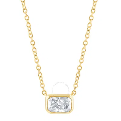 Brilliant Diamond 14kt Yellow Gold 0.45 Carat Lab Grown Diamond Pendant Necklace For Women